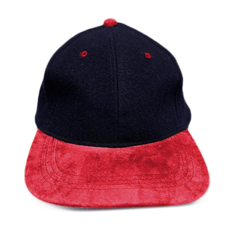 Two Colour Wool/Suede Peaked Baseball Hat Thumbnail