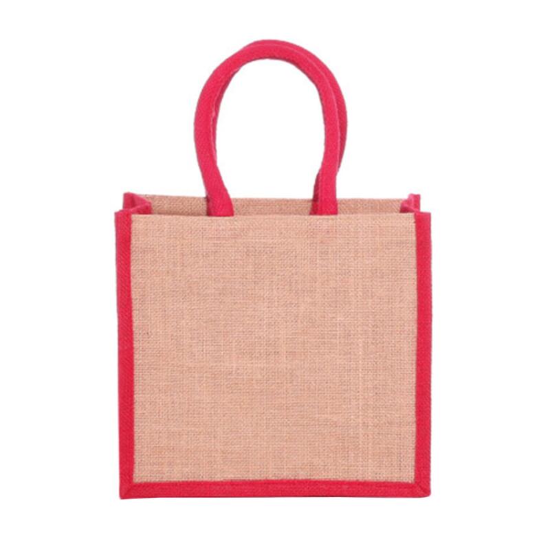 Coloured handle and edge Beer Bottle Jute Bag Thumbnail