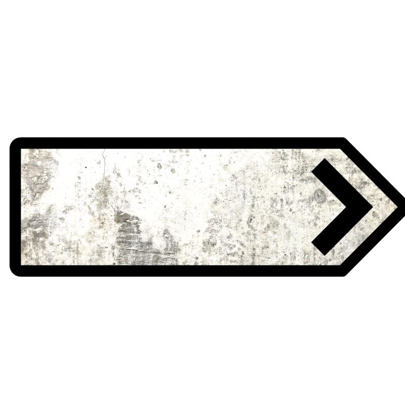 Personalised Arrow Sign Right - Worn Thumbnail